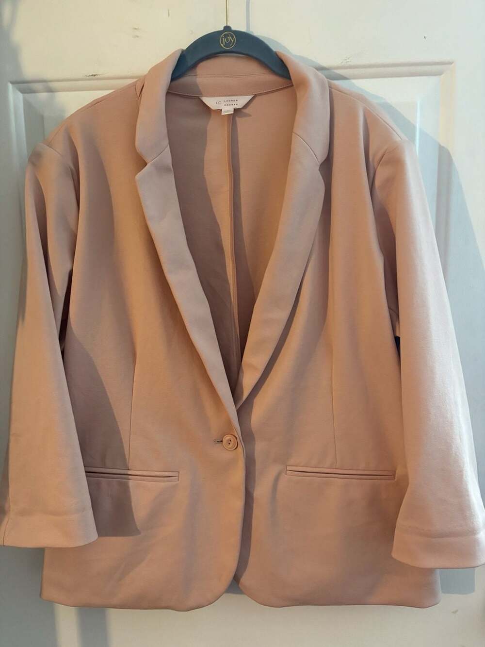 LC Lauren Conrad Pink One-Button Blazer Jacket